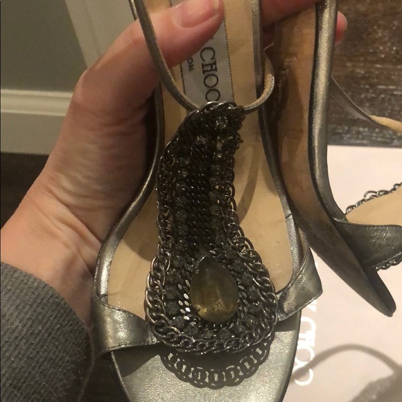 Worn jimmy choo jeweled sandal. - Picture 4 of 4
